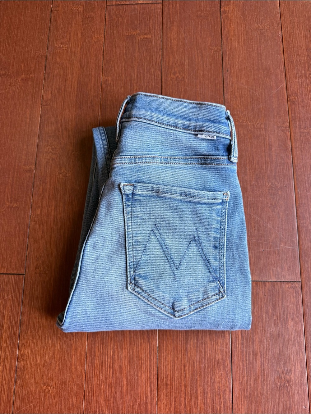 MOTHER The Tomcat Layover Light Wash High Rise Straight Jeans - Size 26